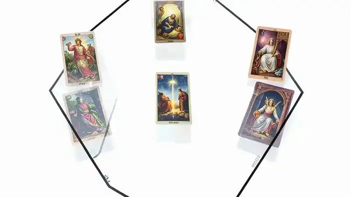 Расклад Таро гексаграмма на социальные сети — шесть карт, соответствующих линиям энергетической структуры цифрового присутствия