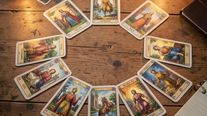 Расклад Таро годовой на 12 месяцев на кредит – карты, кредитная карта и блокнот