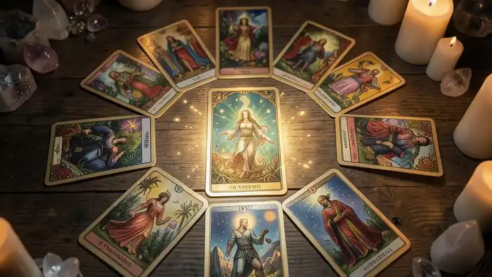 Расклад Таро годовой на 12 месяцев на щедрость – карта щедрости в центре