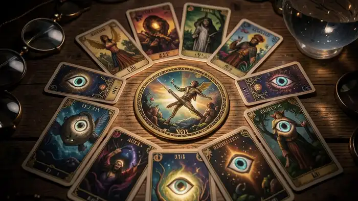 Расклад Таро годовой на 12 месяцев на зрение, карты с изображением глаз