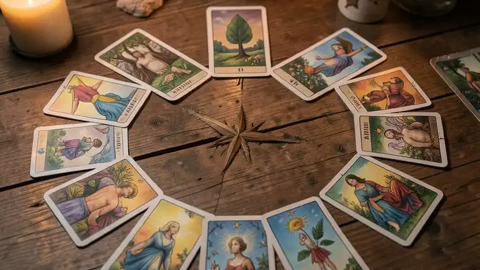 Расклад Таро «хоровод» на анорексию – визуальная схема