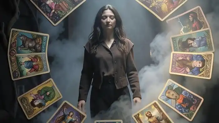 расклад Таро "хоровод" на игровую зависимость с 13 картами в кругу