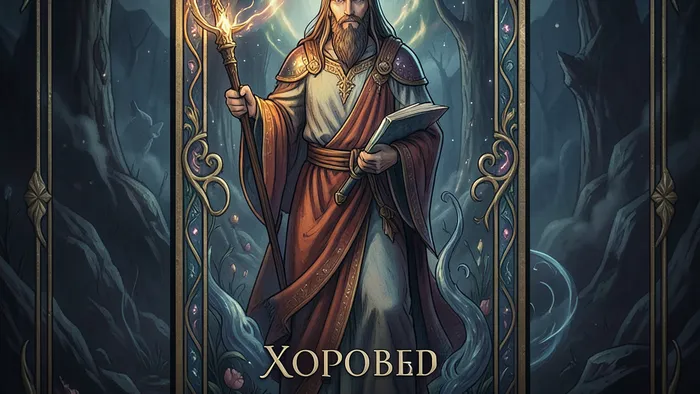 Расклад Таро «Хоровод» на подарок — круговая схема из восьми карт с подарком в центре, символизирующая анализ дара