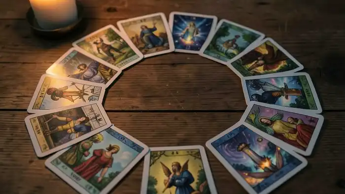 Расклад Таро «хоровод» на социофобию — изображение круга карт
