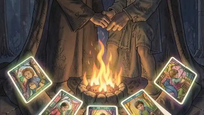 Расклад Таро "хоровод" на усыновление — схема из девяти карт в кругу, символизирующая духовное вхождение семьи в новую реальность