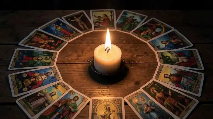 Расклад Таро «хоровод» на возврат долга – изображение круга карт