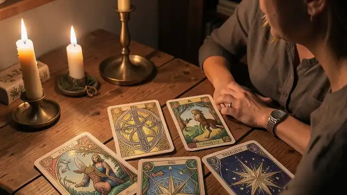 расклад таро и гештальт изображение расклада на столе