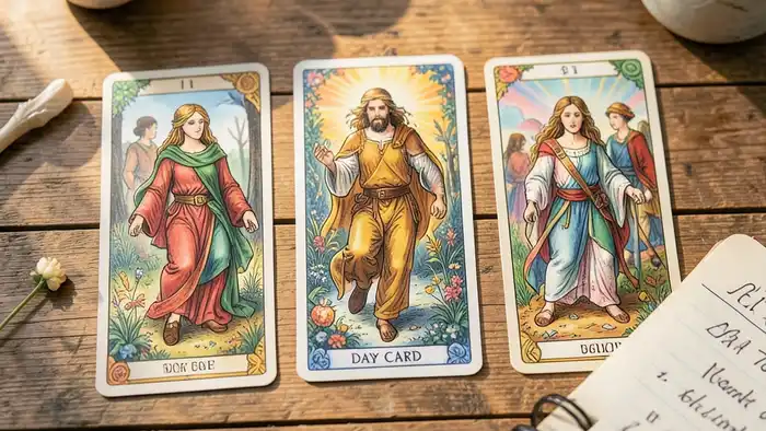 Расклад Таро карта дня на мотивацию – визуальная иллюстрац��я