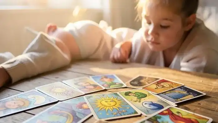 Расклад Таро «карта дня» на семейный кризис – карта Солнце и Луна на столе