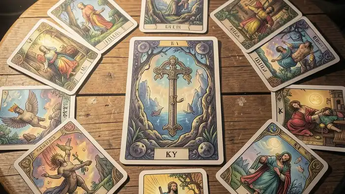 ключевой расклад Таро – визуальная иллюстрация
