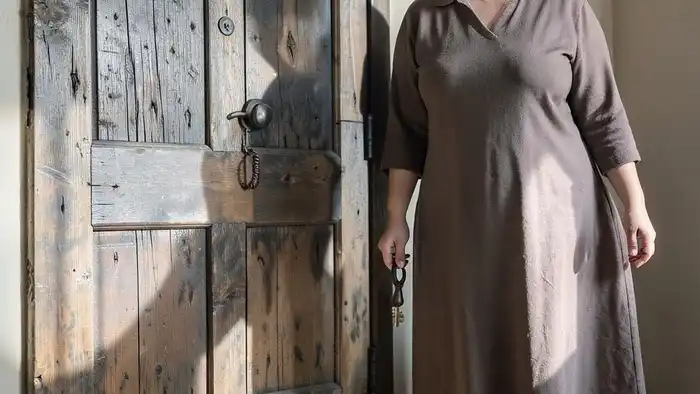 Расклад Таро "ключ" на отношения с падчерицей — деревянный ключ и замок как символ семейных барьеров и исцеления
