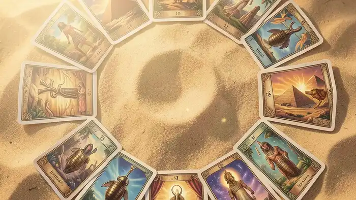 Расклад Таро «колесо баланса жизни» с египетскими символами