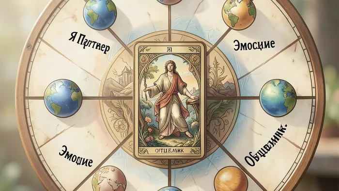 Расклад Таро Колесо баланса жизни — схематичная мандала из восьми секторов для диагностики молчания в отношениях