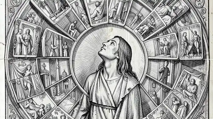 Расклад Таро "колесо фортуны" на переезд — схема с семью позициями и символами арканов