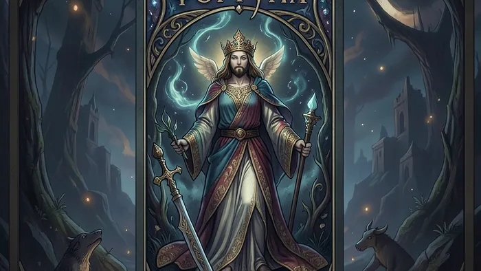 Расклад Таро Колесо Фортуны на защиту — схематичное изображение мандалы с картами по сторонам света