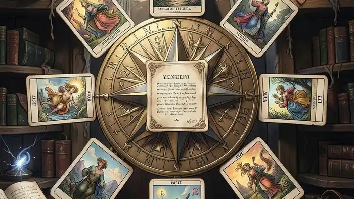 Расклад Таро «компас» на диплом – визуальная схема