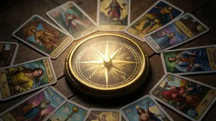 Расклад Таро «компас» на доход — визуальная композиция карт