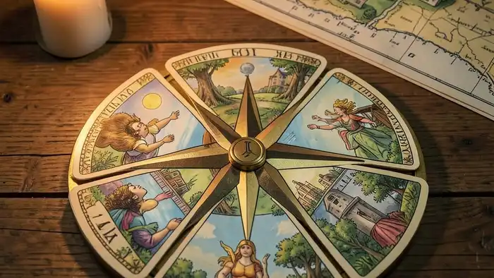 Расклад Таро «компас» на переезд — визуальная схема расклада