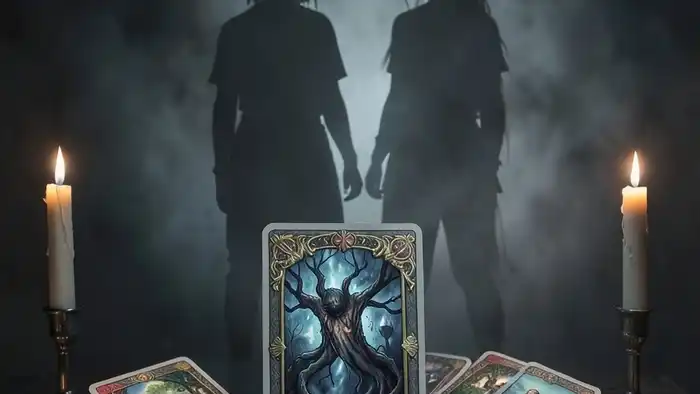 Расклад Таро "корона" на брата или сестру — семь карт, распределённых по форме короны, символизирующие скрытые семейные связи