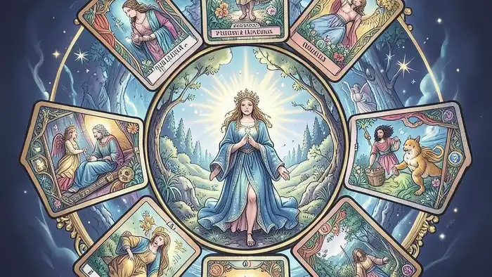 Расклад Таро «корона» на окружение – визуальная схема