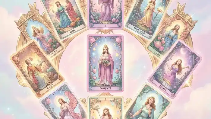Расклад Таро «корона» – визуальная схема с семью картами, символизирующими любовь