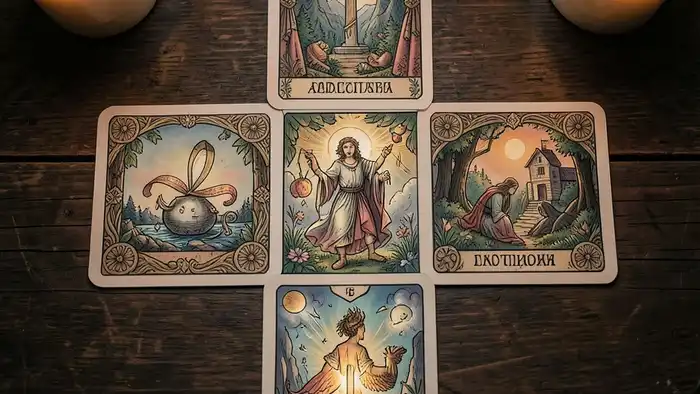Расклад Таро «крест» на игровую зависимость – визуальное изображение