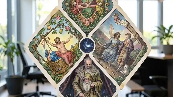 Расклад Таро "крест" на коллег: схема из четырёх карт с интерпретацией динамики в офисе