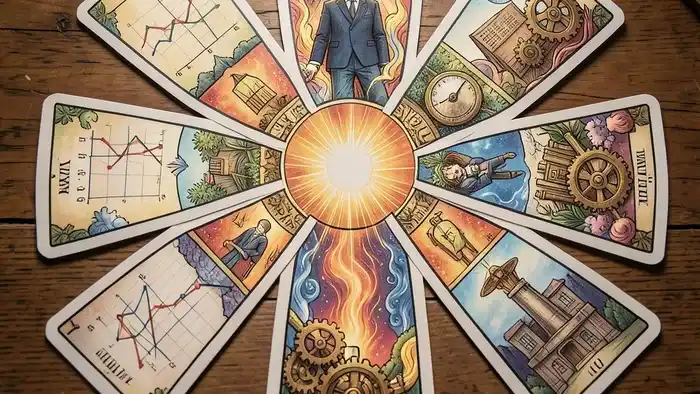 Расклад Таро «крест» на конкурентов – визуальная схема