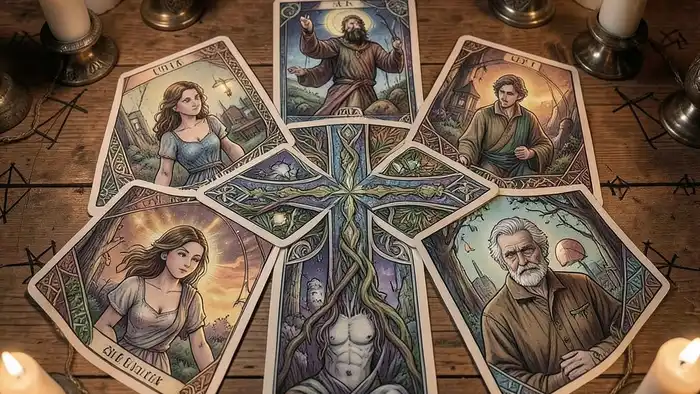 Расклад Таро крест на разницу в возрасте – карта с символикой возрастных различий