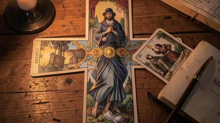 Расклад Таро «крест» на следствие – изображение расклада в виде креста