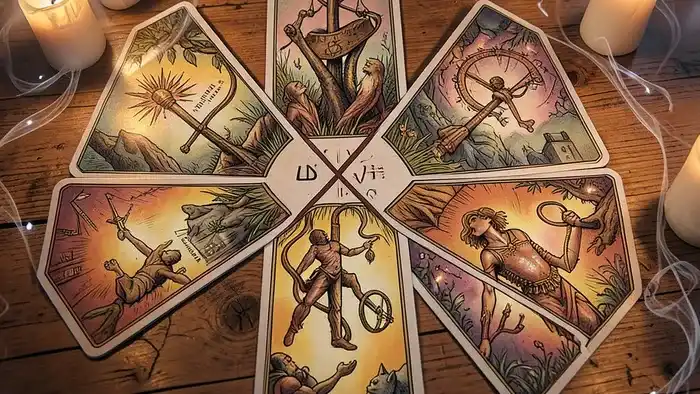 Расклад Таро «крест» на зависимость – визуальная схема