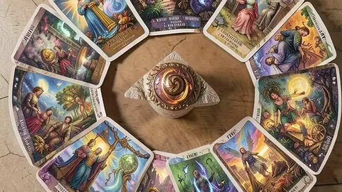 Расклад Таро "круг" что он скрывает — восьмипозиционная схема с символикой циклов, паттернов и скрытых причин