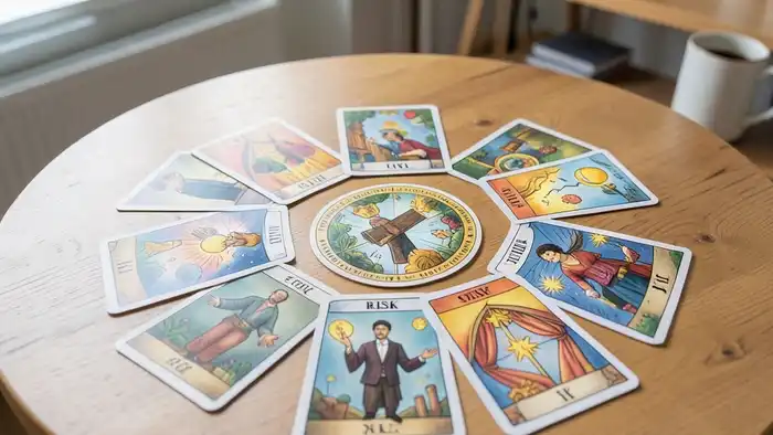 Расклад Таро «круг» на фриланс – визуальная схема карт