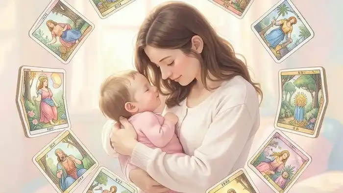 Расклад Таро «круг» на кормление грудью – визуальная иллюстрация
