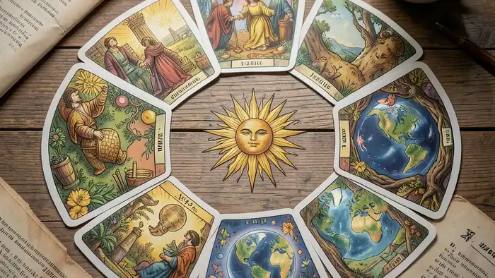 Расклад Таро «круг» на пенсионные накопления – символика финансовой стабильности