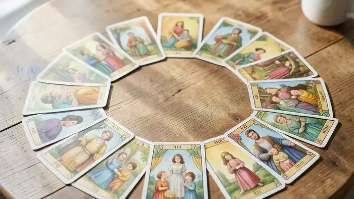 Расклад Таро «круг» на приемного ребенка – визуальная иллюстрация