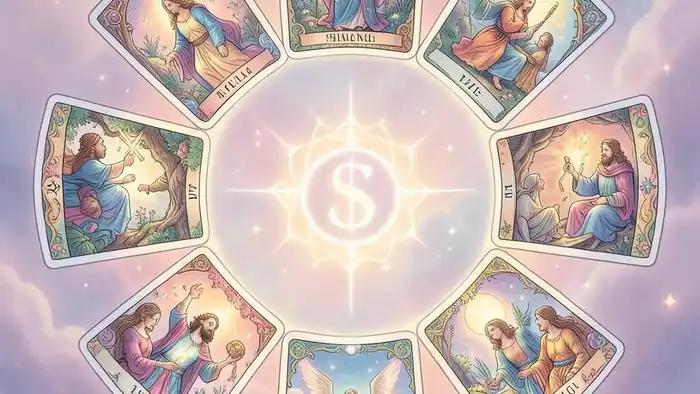 Расклад Таро «круг» на раскаяние партнера, визуальное изображение расклада