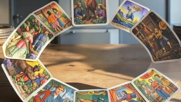Расклад Таро "круг" на увольнение сотрудника — схема из 8 карт в круге с толкованием