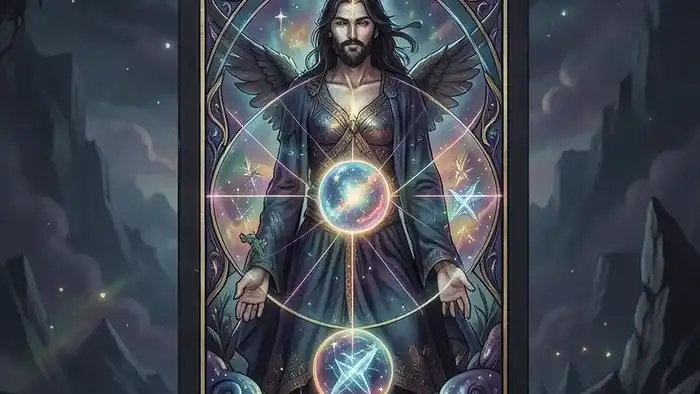 Расклад Таро «Лабиринт» на чакры — схематическое изображение лабиринта с картами Таро и цветными энергетическими центрами вдоль пути