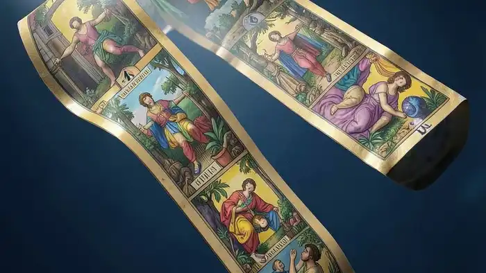 Расклад Таро "лента Мёбиуса" на нетворкинг — схема семи позиций в виде бесконечной петли из карт