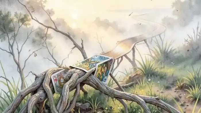 Расклад Таро "лента Мёбиуса" на земельный вопрос — схема с картами и землёй