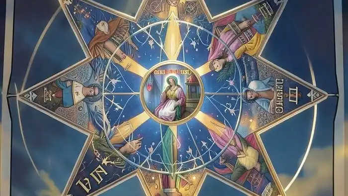 Расклад Таро "мандала" на духовный рост: схема семи позиций с картами и архетипами Юнга