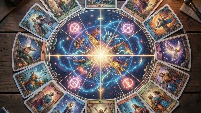 Расклад Таро мандала на конкурентов – иллюстрация