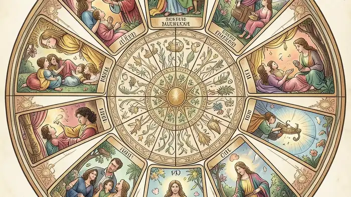 Расклад Таро «мандала» на отношения – визуальная схема