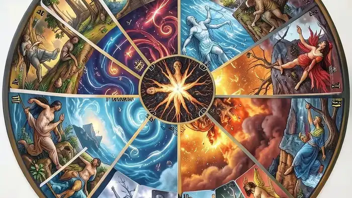 расклад Таро мандала на пропавшего человека схема 13 позиций