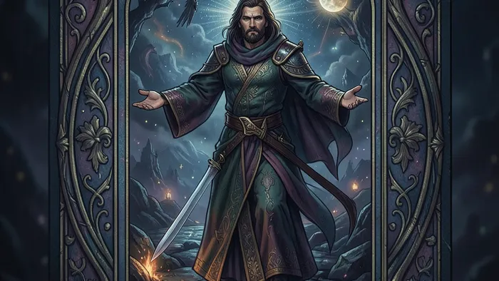 Расклад Таро «Маяк» на наследственные проблемы — иллюстрация с маяком и картами