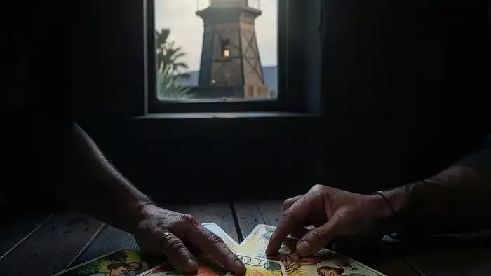 Расклад Таро "маяк" на свадьбу сына — схема из семи карт, показывающая семейные энергетические потоки