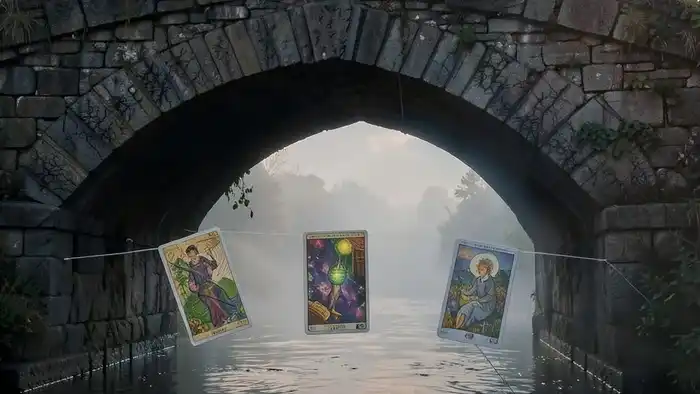 Расклад Таро "мост" на везение: схема семи позиций с картами над мостом