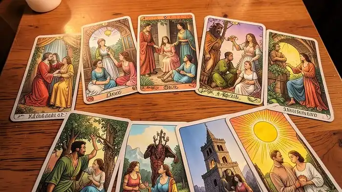 Расклад Таро «на 10 карт» на отчима – детальная иллюстрация