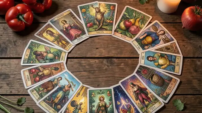 Расклад Таро на 12 карт на диету – визуальная интерпретация